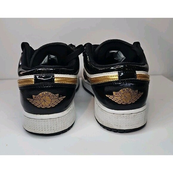 Nike Air Jordan 1 Low SE GS GOLD TOE DR6970-071 Youth 7Y Sparkle - Picture 6 of 10